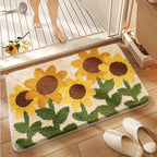 Soft Textured Absorbent Bathroom Rug with Plush Fabric and Dot Pattern, view 4