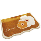 Soft Textured Absorbent Bathroom Rug with Plush Fabric and Dot Pattern, view 5
