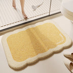 Soft Textured Absorbent Bathroom Rug with Plush Fabric and Dot Pattern, view 7