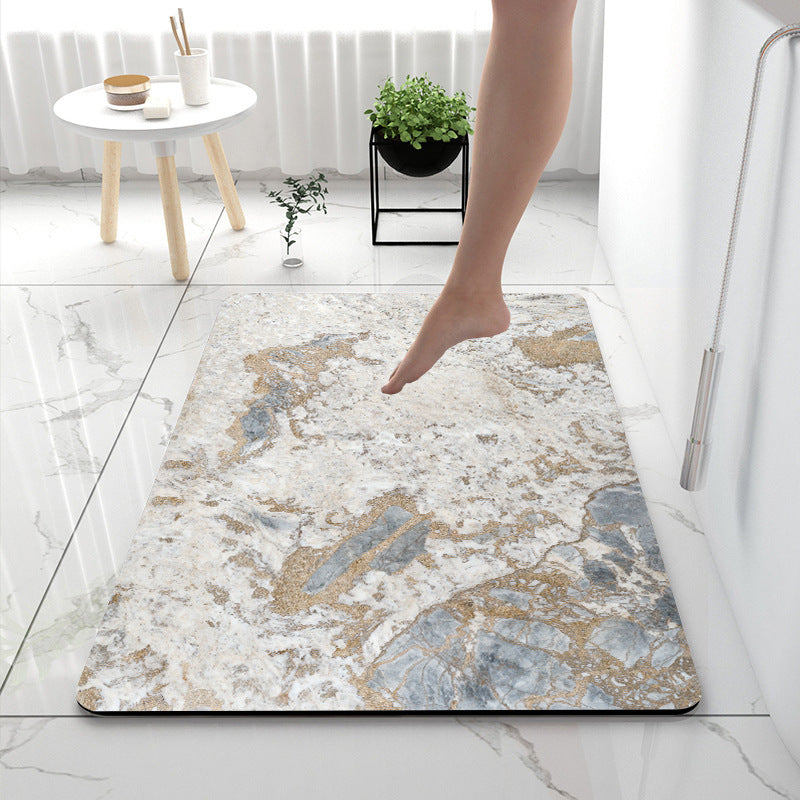 Soft Touch Marble Bath Mat | Thrascher