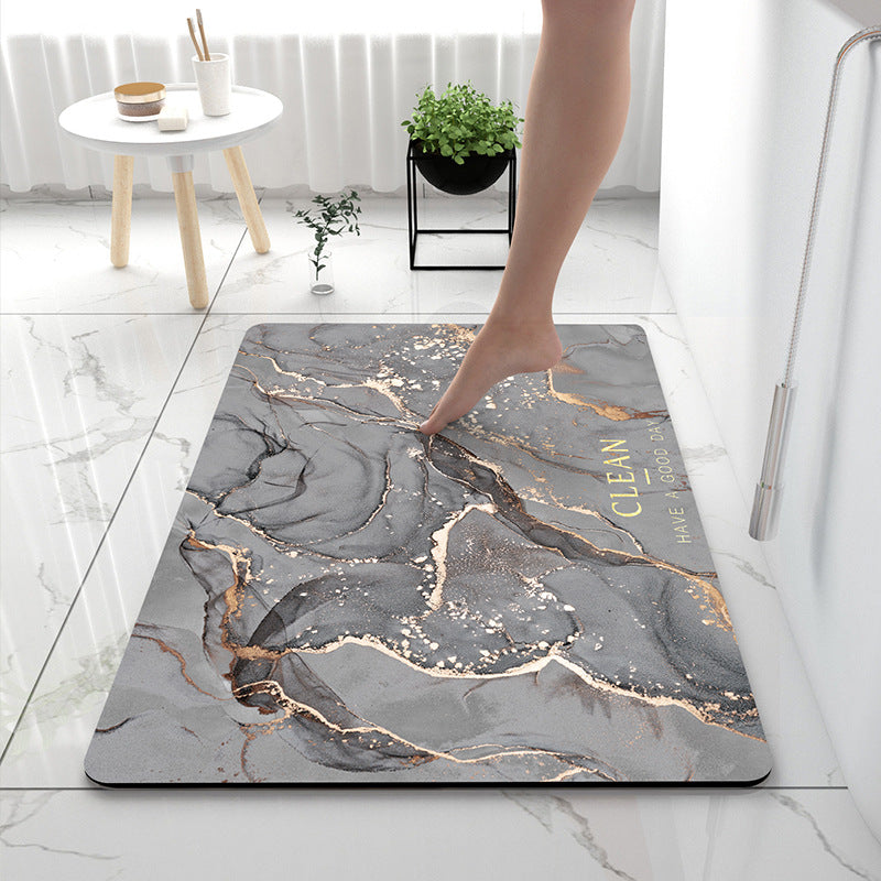 Soft Touch Marble Bath Mat | Thrascher