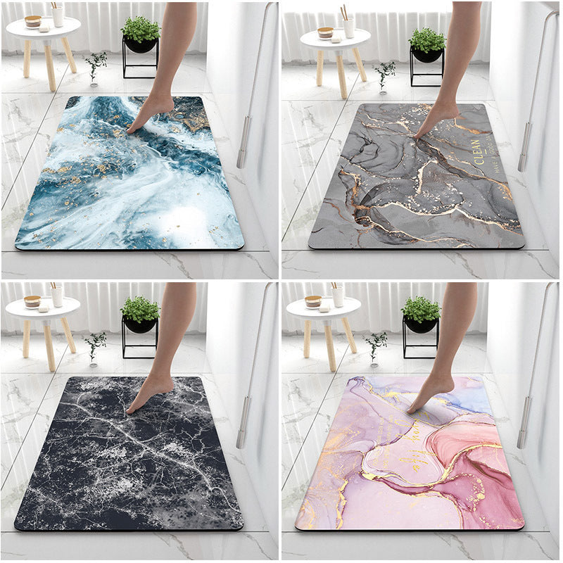 Soft Touch Marble Bath Mat | Thrascher