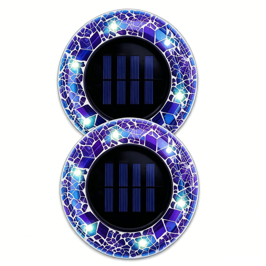 Solar Mosaic Glass Garden Path LED Spotlights | Thrascher