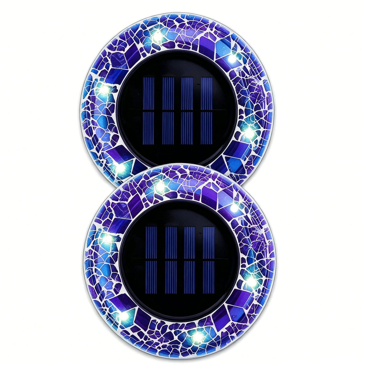 Solar Mosaic Glass Garden Path LED Spotlights | Thrascher