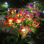 Solar-Powered LED Decorative Flower Garden Stakes | Thrascher