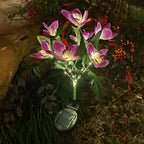 Solar-Powered LED Decorative Flower Garden Stakes | Thrascher