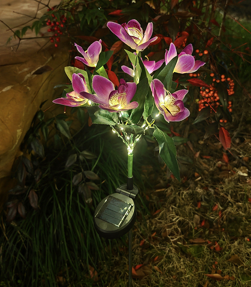 Solar-Powered LED Decorative Flower Garden Stakes | Thrascher