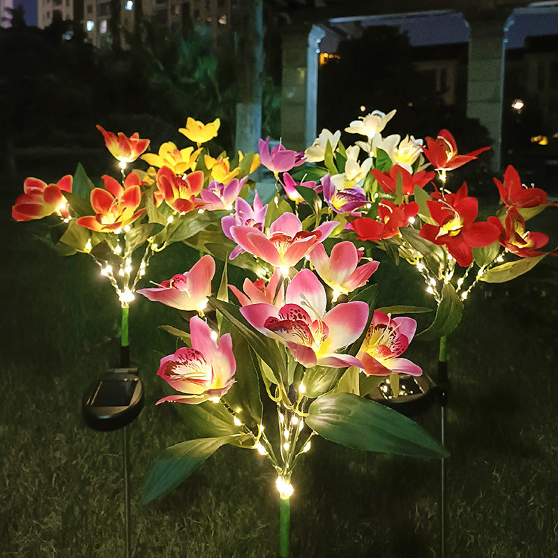 Solar-Powered LED Decorative Flower Garden Stakes | Thrascher