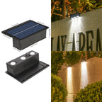 Solar RGB Dual-Beam Outdoor Wall Light with Integrated Panel, view 10