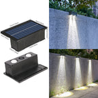Solar RGB Dual-Beam Outdoor Wall Light with Integrated Panel, view 5