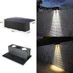 Solar RGB Dual-Beam Outdoor Wall Light with Integrated Panel, view 9