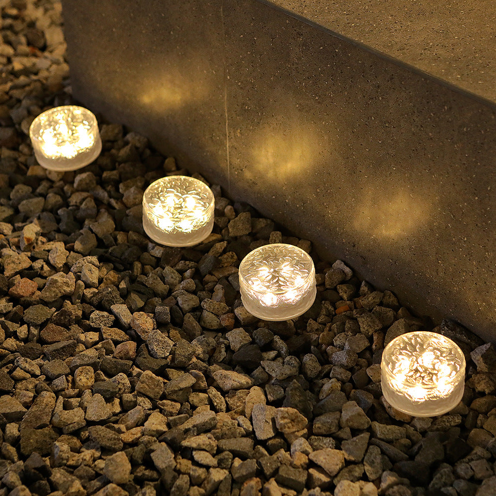 Solar Textured Glass Garden Path Lights | Thrascher