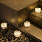 Solar Textured Glass Garden Path Lights | Thrascher