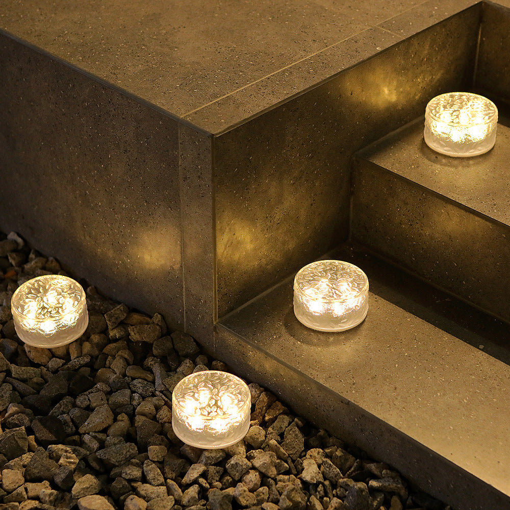 Solar Textured Glass Garden Path Lights | Thrascher