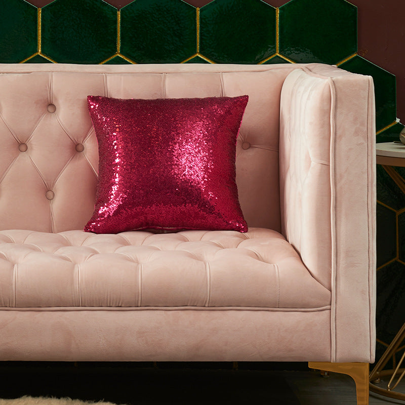 Sparkling Sequin Decorative Throw Pillow, 15.75 x 15.75 Inch, view 4