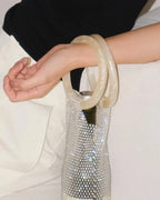 Sparkling Woven Wine Bag for Carrying a 750ml Bottle of Wine, view 11