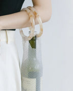 Sparkling Woven Wine Bag for Carrying a 750ml Bottle of Wine, view 16