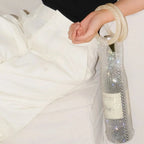 Sparkling Woven Wine Bag for Carrying a 750ml Bottle of Wine