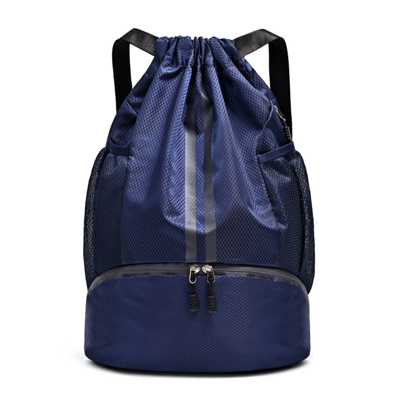 Sports-Ready Drawstring Backpack with Zippered Front Pocket, view 10