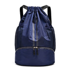 Sports-Ready Drawstring Backpack with Zippered Front Pocket, view 10