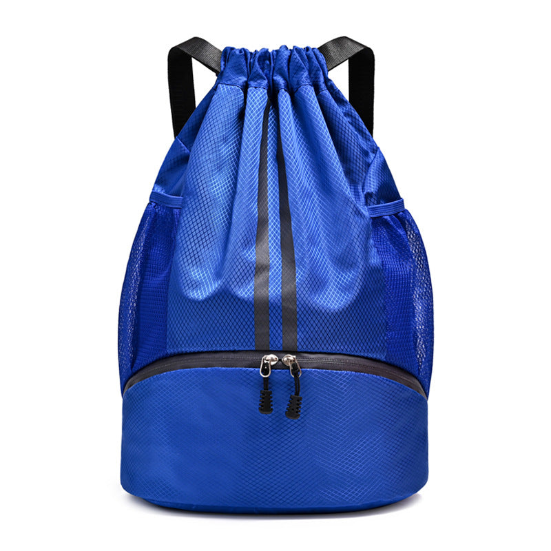 Sports-Ready Drawstring Backpack with Zippered Front Pocket, view 5