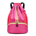 Sports-Ready Drawstring Backpack with Zippered Front Pocket, view 6