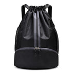Sports-Ready Drawstring Backpack with Zippered Front Pocket, view 7