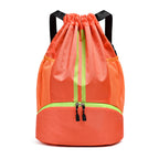 Sports-Ready Drawstring Backpack with Zippered Front Pocket, view 9
