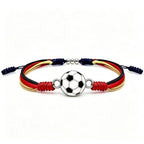 Sports-Themed Adjustable Soccer Ball Charm Bracelet with Cord and Metal, view 13