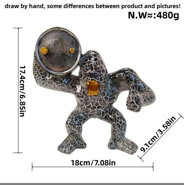 Sporty Decorative Figure of a Weightlifter | Thrascher