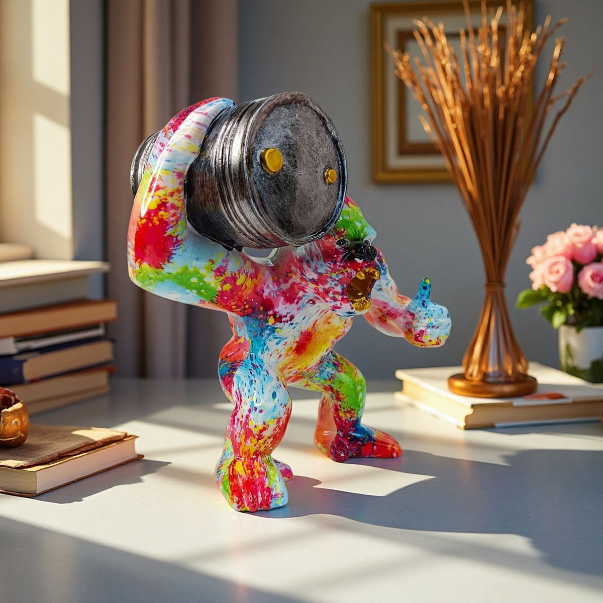 Sporty Decorative Figure of a Weightlifter | Thrascher