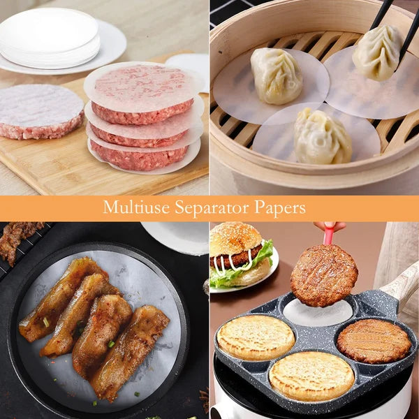 Manual Stainless Steel Hamburger Patty Press with Nonstick Coating