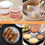 Manual Stainless Steel Hamburger Patty Press with Nonstick Coating