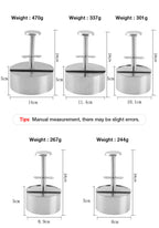 Manual Stainless Steel Hamburger Patty Press with Nonstick Coating