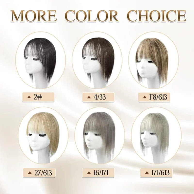 Women's Hairpiece with Adjustable Bangs, High-Temperature Fiber, 30 cm