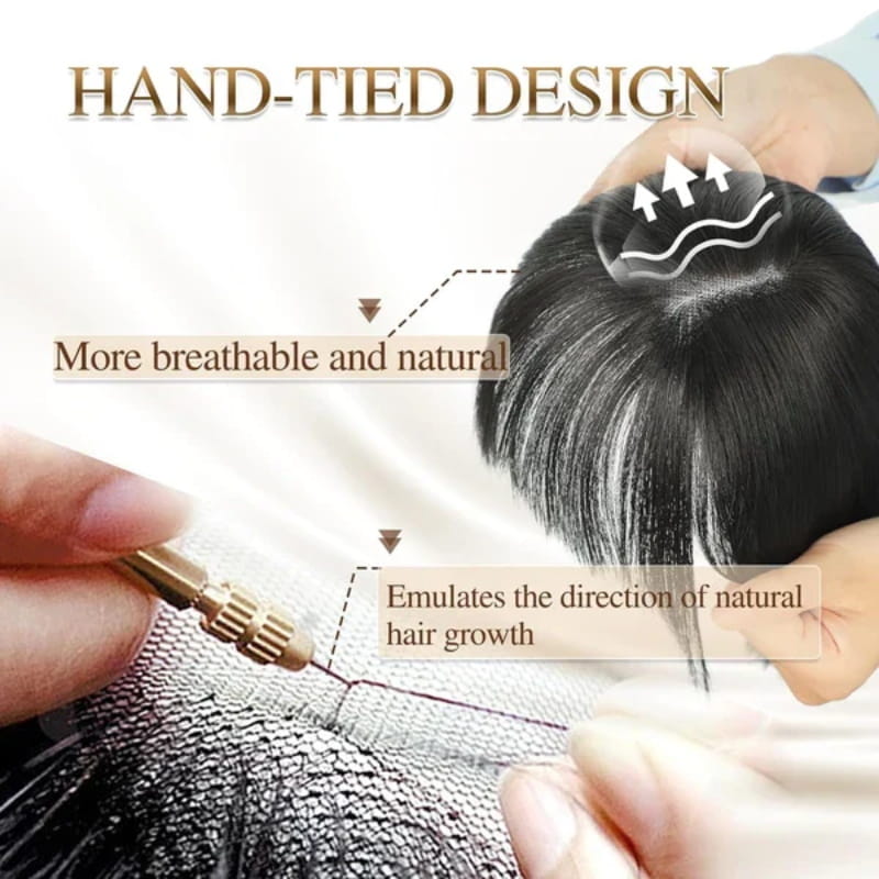 Women's Hairpiece with Adjustable Bangs, High-Temperature Fiber, 30 cm