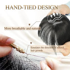 Women's Hairpiece with Adjustable Bangs, High-Temperature Fiber, 30 cm
