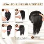 Women's Hairpiece with Adjustable Bangs, High-Temperature Fiber, 30 cm
