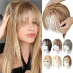 Women's Hairpiece with Adjustable Bangs, High-Temperature Fiber, 30 cm