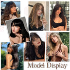 Women's Hairpiece with Adjustable Bangs, High-Temperature Fiber, 30 cm
