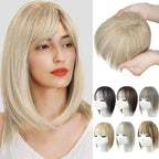 Women's Hairpiece with Adjustable Bangs, High-Temperature Fiber, 30 cm