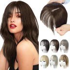 Women's Hairpiece with Adjustable Bangs, High-Temperature Fiber, 30 cm
