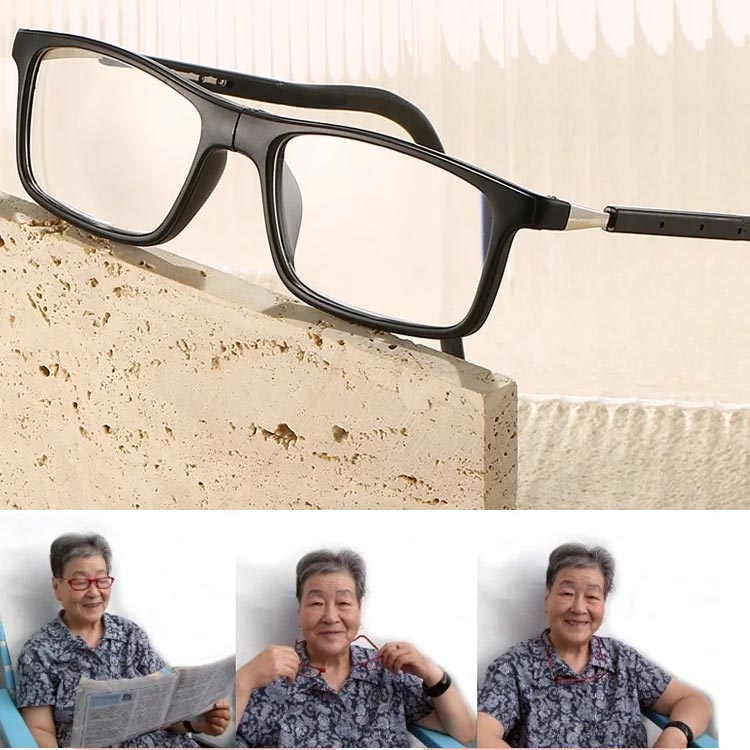 Magnetic Neck-Hanging Reading Glasses with PC Frame, AC Lenses