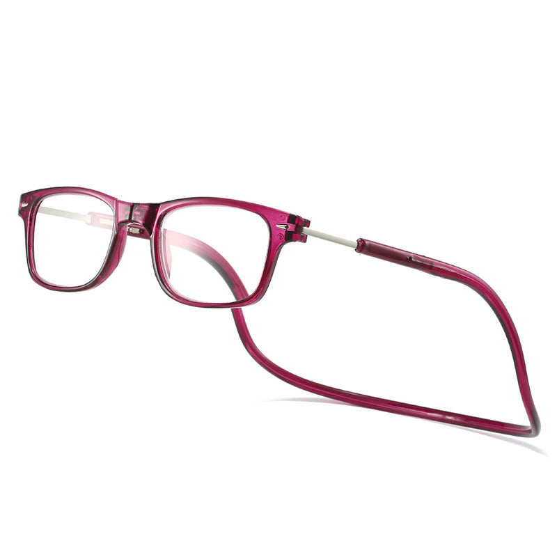 Magnetic Neck-Hanging Reading Glasses with PC Frame, AC Lenses