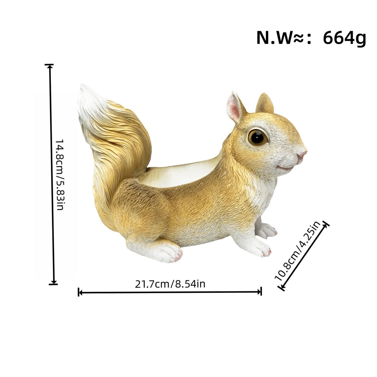 Squirrel-Shaped Planter | Thrascher