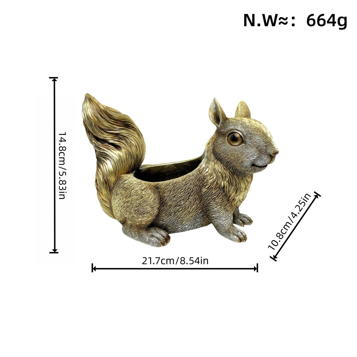 Squirrel-Shaped Planter | Thrascher