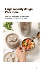 Stackable Stainless Steel Thermal Lunch Box, 1020ml/1140ml, view 10