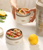 Stackable Stainless Steel Thermal Lunch Box, 1020ml/1140ml, view 5