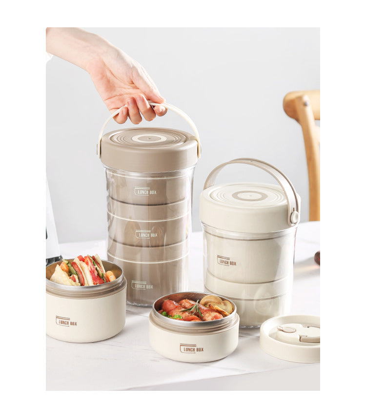Stackable Stainless Steel Thermal Lunch Box, 1020ml/1140ml, view 7