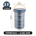 Stackable Stainless Steel Thermal Lunch Box, 1020ml/1140ml